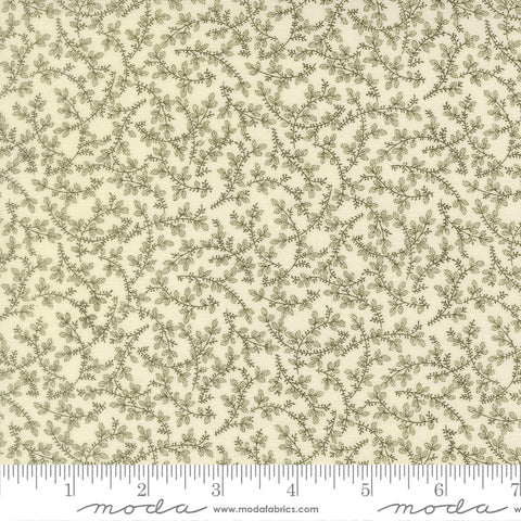 Joyful Gatherings II Cloud Evergreen Mistletoe Vine Yardage by Primitive Gatherings for Moda Fabrics