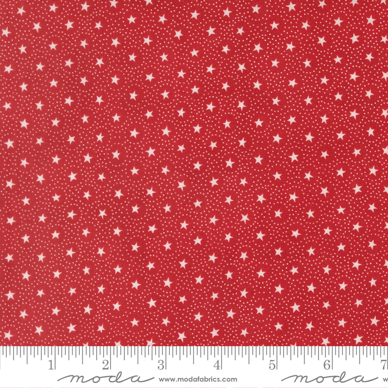 Joyful Gatherings II Crimson Circle of Stars Yardage by Primitive Gatherings for Moda Fabrics