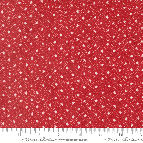 Joyful Gatherings II Crimson Circle of Stars Yardage by Primitive Gatherings for Moda Fabrics