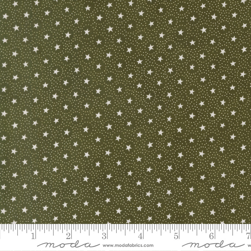 Joyful Gatherings II Evergreen Circle of Stars Yardage by Primitive Gatherings for Moda Fabrics