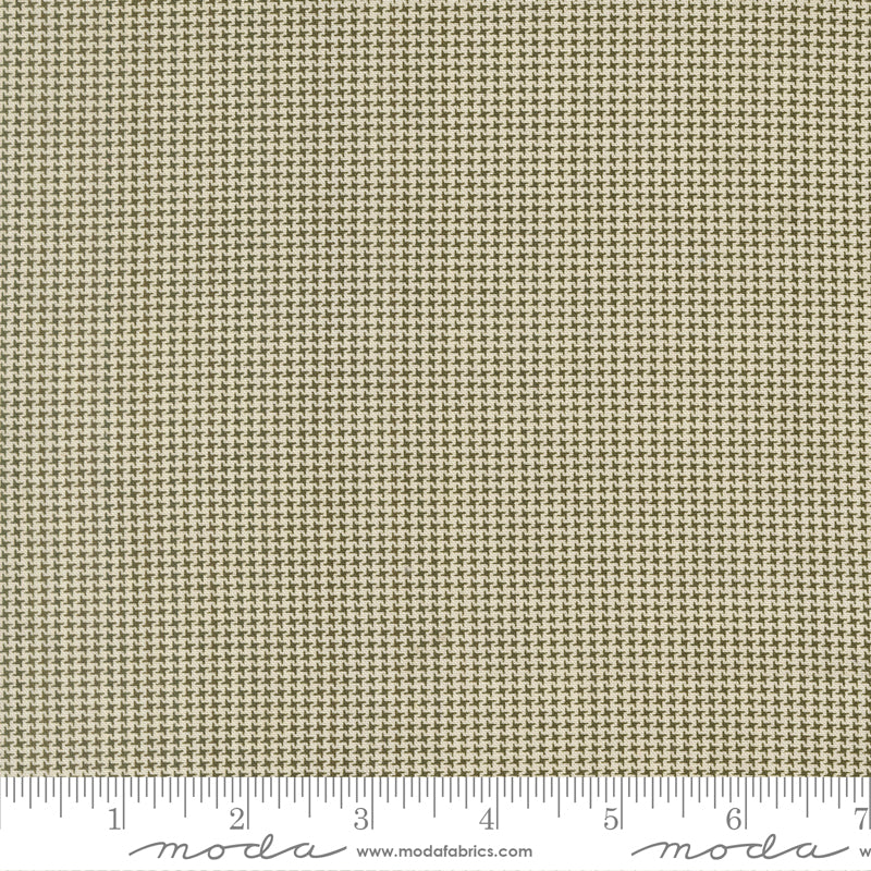 Joyful Gatherings II Cloud Evergreen Mini Hounds Tooth Yardage by Primitive Gatherings for Moda Fabrics