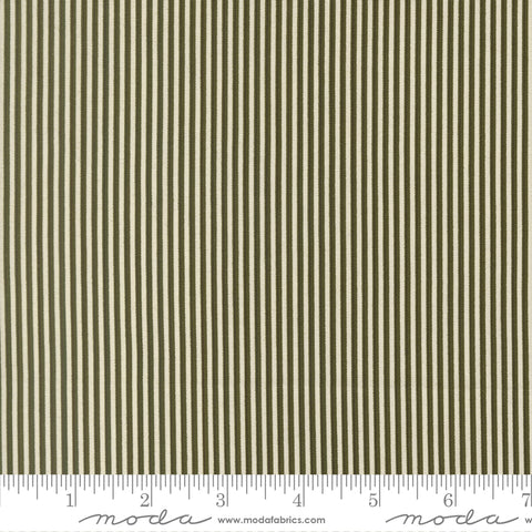 Joyful Gatherings II Cloud Evergreen Peppermint Stripe Yardage by Primitive Gatherings for Moda Fabrics