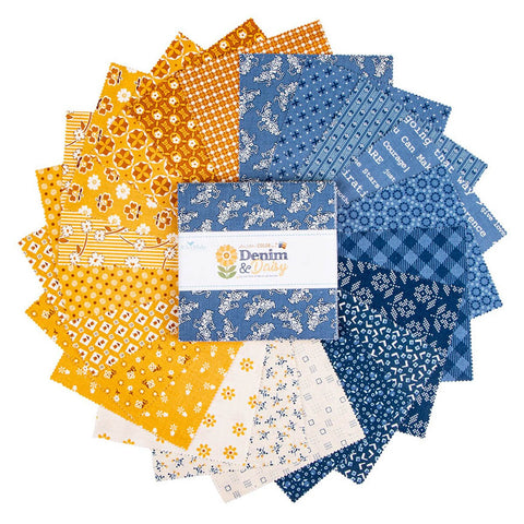 PREORDER Denim & Daisy 5" Stacker by Lori Holt for Riley Blake Designs