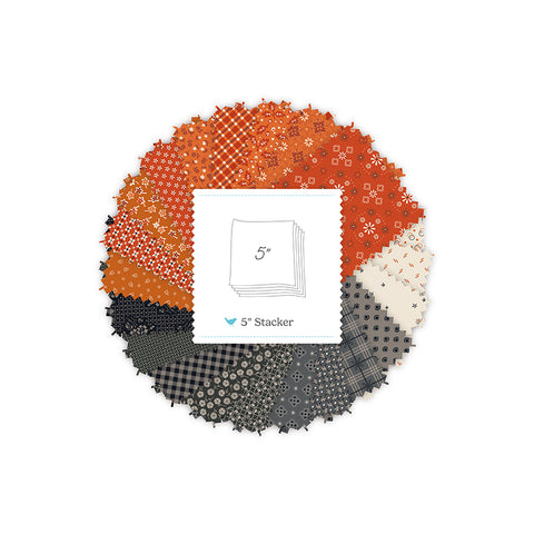 PREORDER Pumpkin & Licorice 5" Stacker by Lori Holt for Riley Blake Designs