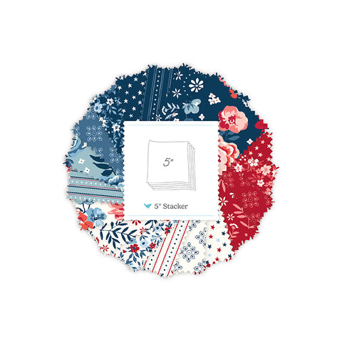 PREORDER Star-Spangled Garden 5" Stacker by My Mind's Eye for Riley Blake Designs