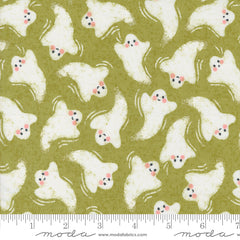 Hey Boo Witchy Green Friendly Ghost Yardage by Lella Boutique for Moda Fabrics