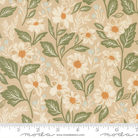 True Love Oatmeal Romance Blooms Yardage by Lella Boutique for Moda Fabrics