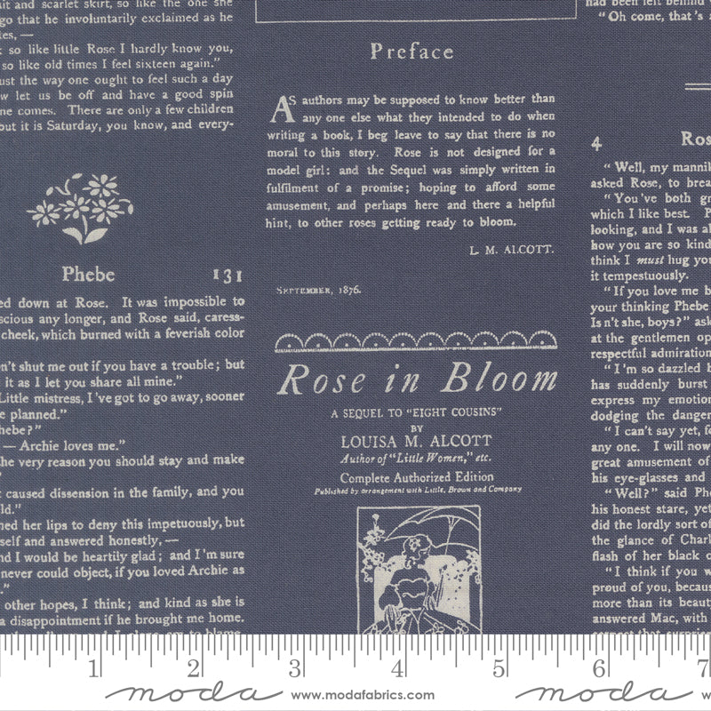 True Love Twilight Alcott Text Yardage by Lella Boutique for Moda Fabrics