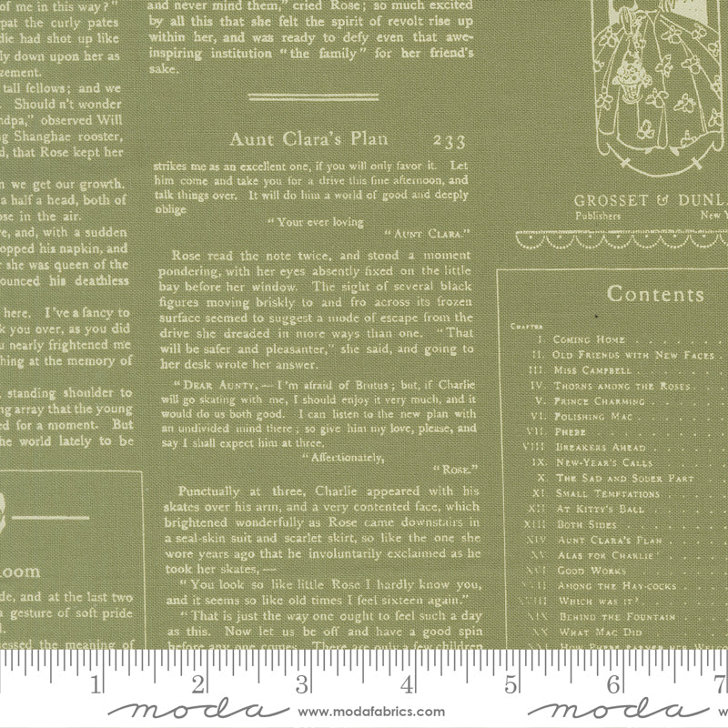 True Love Fern Alcott Text Yardage by Lella Boutique for Moda Fabrics