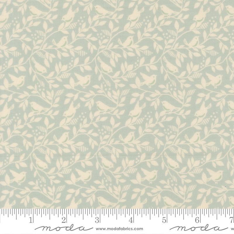 True Love Robins Egg Birds Of A Feather Yardage by Lella Boutique for Moda Fabrics