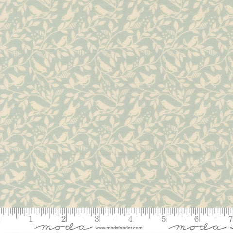 True Love Robins Egg Birds Of A Feather Yardage by Lella Boutique for Moda Fabrics