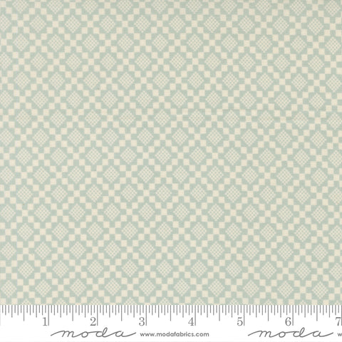 True Love Robins Egg Checkmate Yardage by Lella Boutique for Moda Fabrics