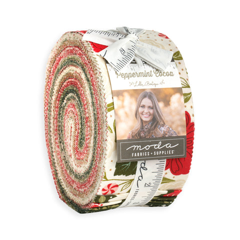 PREORDER Peppermint Cocoa Jelly Roll by Lella Boutique for Moda Fabrics