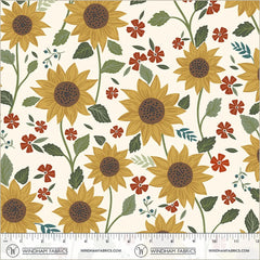 Honeycrisp Ivory Sunshine Yardage by Allison Harris for Windham Fabrics