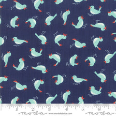 Early Bird Navy Vintage Birds Yardage by Bonnie & Camille for Moda Fabrics