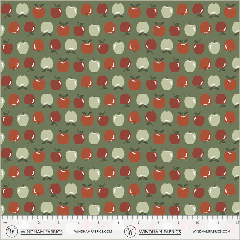 Honeycrisp Granny Green Happy Harvest Yardage by Allison Harris for Windham Fabrics