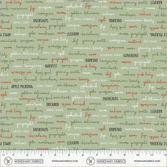Honeycrisp Soft Sage Orchard Delights Yardage by Allison Harris for Windham Fabrics