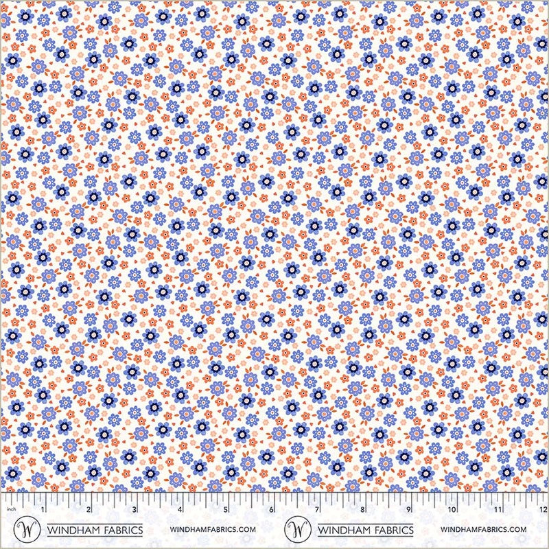 Folky Chicken Ivory Mod Ditsy Yardage by Natalie Briscoe for Windham Fabrics
