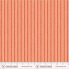 Folky Chicken Coral Scallop Edge Yardage by Natalie Briscoe for Windham Fabrics
