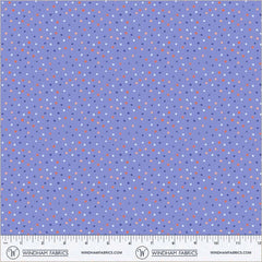 Folky Chicken Cobalt Dottie Yardage by Natalie Briscoe for Windham Fabrics