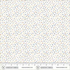 Folky Chicken Ivory Dottie Yardage by Natalie Briscoe for Windham Fabrics