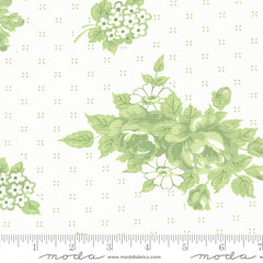 Lighthearted Cream Green Rosy Yardage by Camille Roskelley for Moda Fabrics