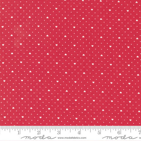 Lighthearted Red Heart Dot Yardage by Camille Roskelley for Moda Fabrics