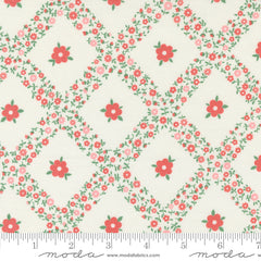 Rosemary Cottage Cream Strawberry Trellis Yardage by Camille Roskelley for Moda Fabrics