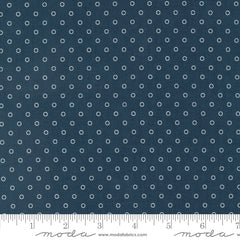 Rosemary Cottage Navy Darling Dot Yardage by Camille Roskelley for Moda Fabrics