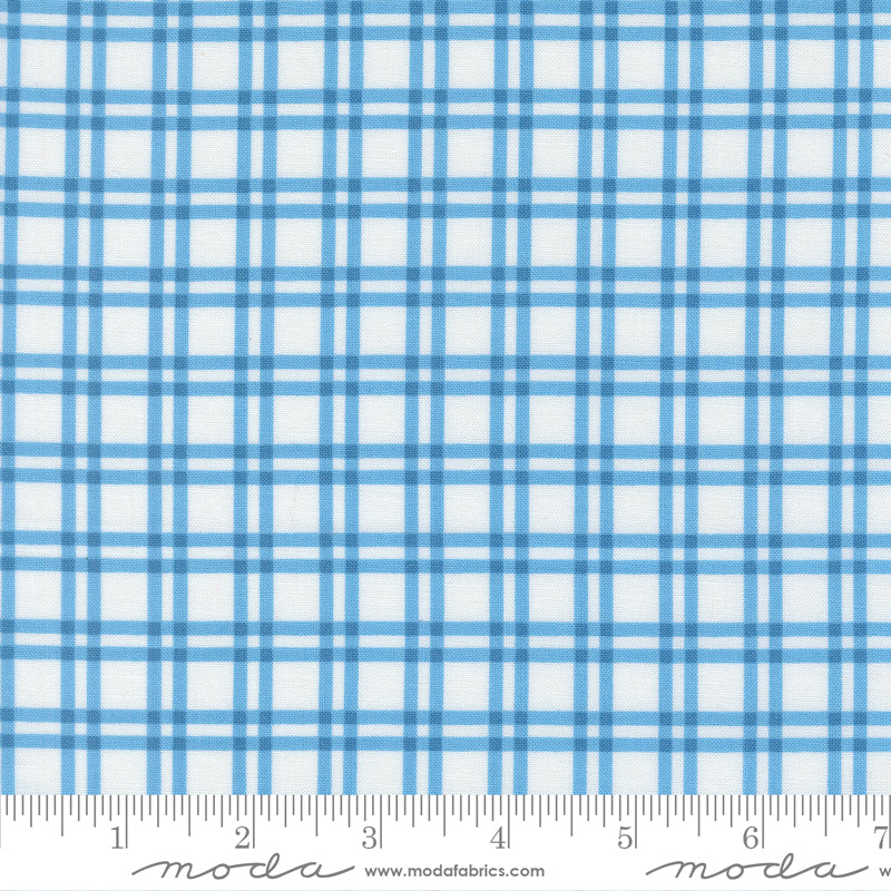 Blueprint White Harbor Plaid Yardage by Camille Roskelley for Moda Fabrics