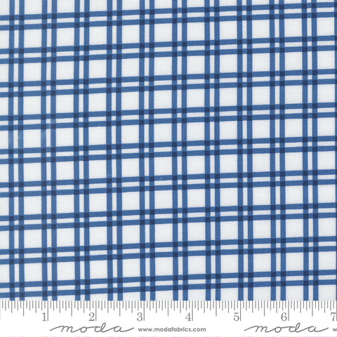 Blueprint White Navy Plaid Yardage by Camille Roskelley for Moda Fabrics