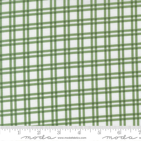 Blueprint White Grass Plaid Yardage by Camille Roskelley for Moda Fabrics