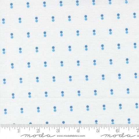 Blueprint White Harbor Dots Yardage by Camille Roskelley for Moda Fabrics