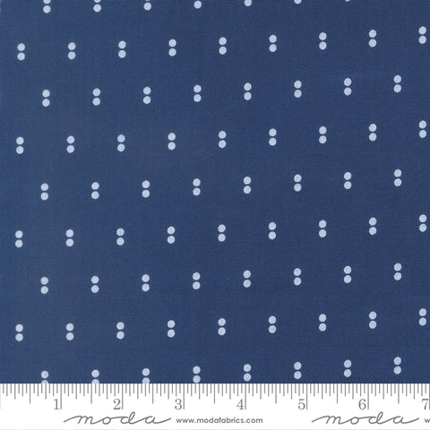 Blueprint Navy Dots Yardage by Camille Roskelley for Moda Fabrics