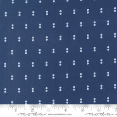 Blueprint Navy Dots Yardage by Camille Roskelley for Moda Fabrics