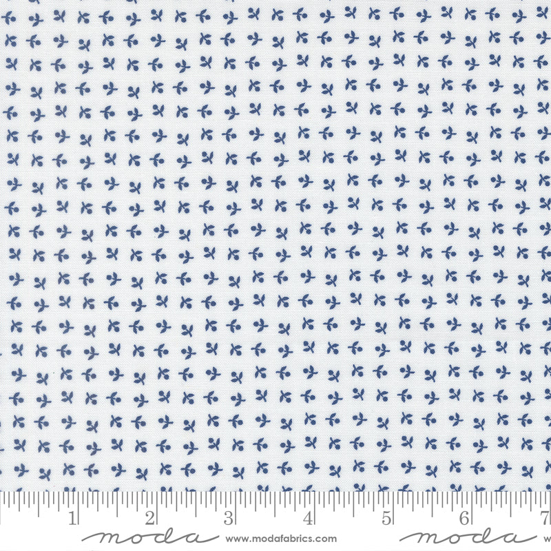 Blueprint White Navy Somerset Yardage by Camille Roskelley for Moda Fabrics