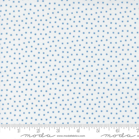 Blueprint White Blue Starlight Yardage by Camille Roskelley for Moda Fabrics