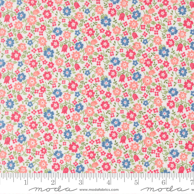 A Cat Named Stitch Cream Lucky Yardage by Camille Roskelley for Moda Fabrics