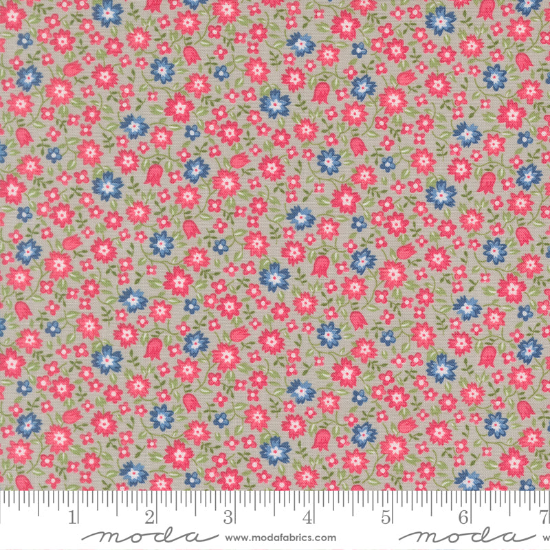 A Cat Named Stitch Grey Lucky Yardage by Camille Roskelley for Moda Fabrics