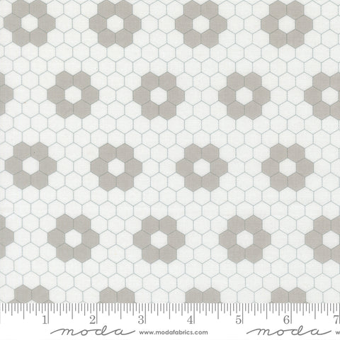 A Cat Named Stitch Cream Grey Quilted Yardage by Camille Roskelley for Moda Fabrics
