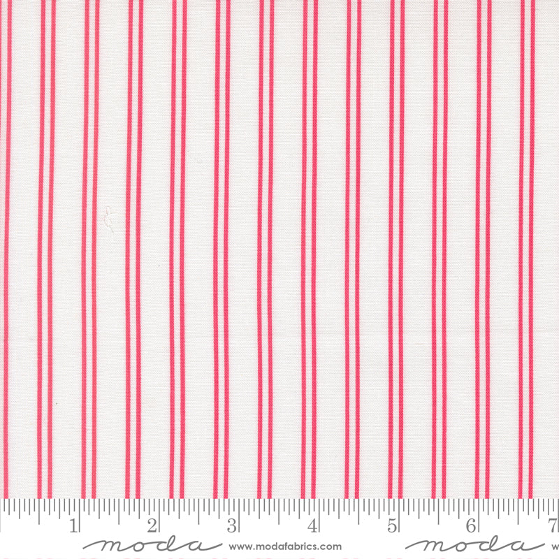 A Cat Named Stitch Cream Rosie Stitch Stripe Yardage by Camille Roskelley for Moda Fabrics