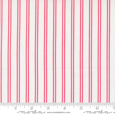 A Cat Named Stitch Cream Rosie Stitch Stripe Yardage by Camille Roskelley for Moda Fabrics