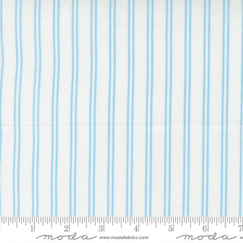 A Cat Named Stitch Cream Sky Stitch Stripe Yardage by Camille Roskelley for Moda Fabrics