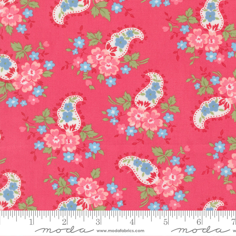 A Cat Named Stitch Rosie Sweet Paisley Yardage by Camille Roskelley for Moda Fabrics