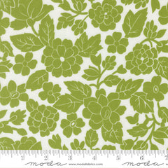 Bloomsberry White Leaf London Damask Yardage by Camille Roskelley for Moda Fabrics