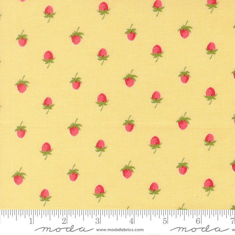 Bloomsberry Buttermilk Berries Yardage by Camille Roskelley for Moda Fabrics