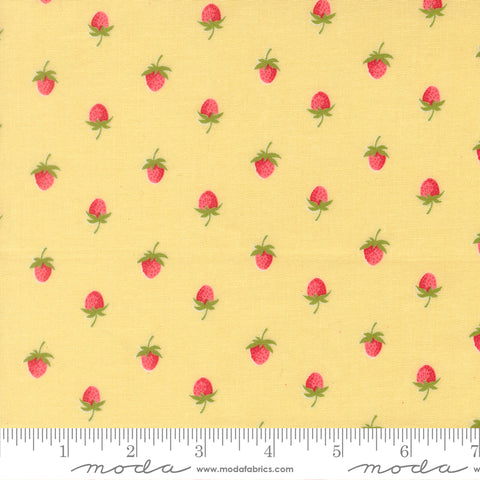 Bloomsberry Buttermilk Berries Yardage by Camille Roskelley for Moda Fabrics