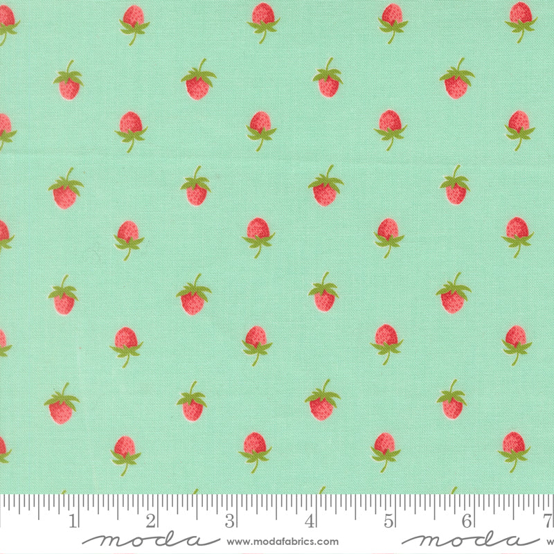 Bloomsberry Aqua Berries Yardage by Camille Roskelley for Moda Fabrics