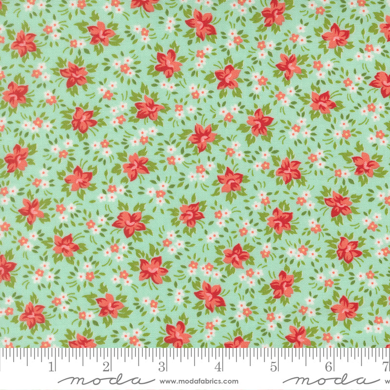 Bloomsberry Aqua Marylebone Yardage by Camille Roskelley for Moda Fabrics