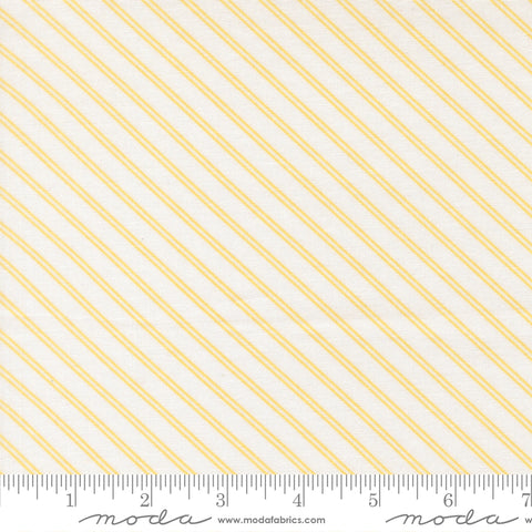 Bloomsberry White Buttermilk Stripe Yardage by Camille Roskelley for Moda Fabrics